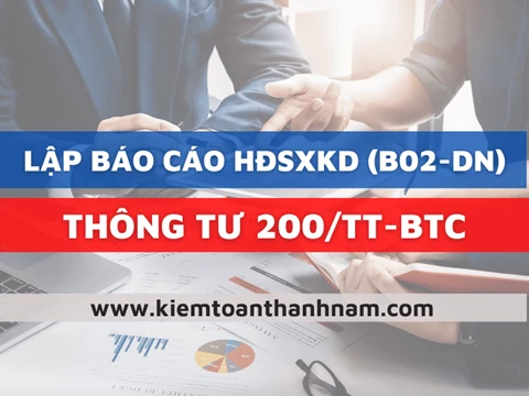 Hướng dẫn lập và trình bày Báo cáo kết quả hoạt động kinh doanh theo Thông tư 200