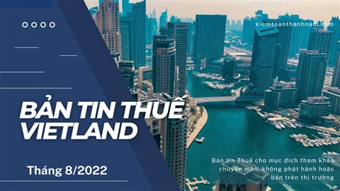 Bản tin Thuế VietLand - Tháng 8 năm 2022