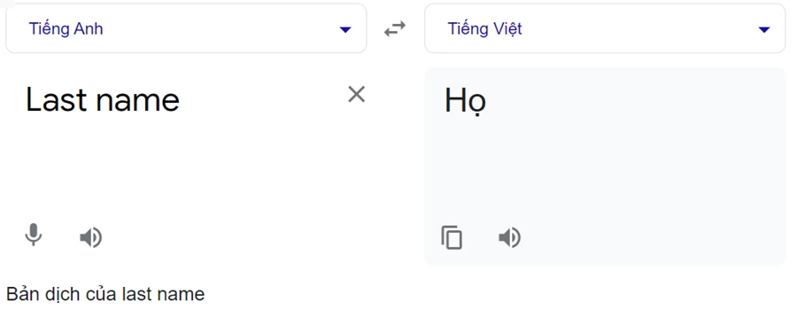 First name là gì? Last name là gì?