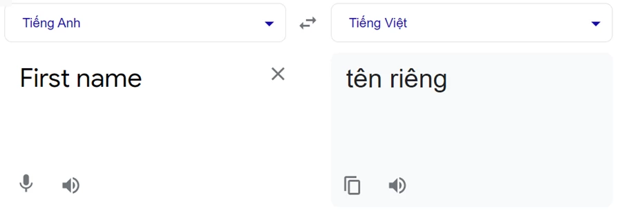 First name là gì? Last name là gì?