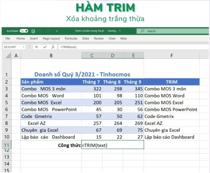 HÀM TRIM